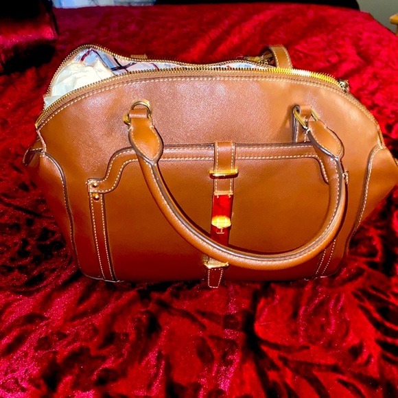 Brown satchel bag